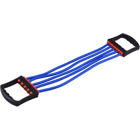 Poitrine Expansible Détachable avec 5 Bandes de Résistance Bleues - Entraînement Musculaire et Force (1/5)