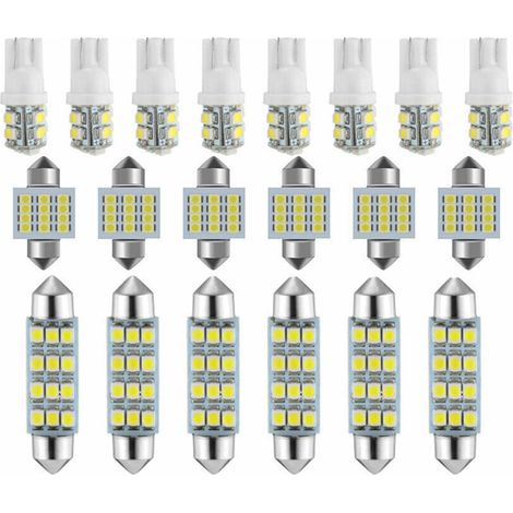 Juego de bombillas LED para coche, iluminación interior (luz de techo, maletero, matrícula). (1/5)