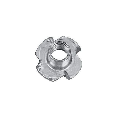 Écrous à frapper acier zingué blanc, diamètre 6 mm, sachet de 100 écrous