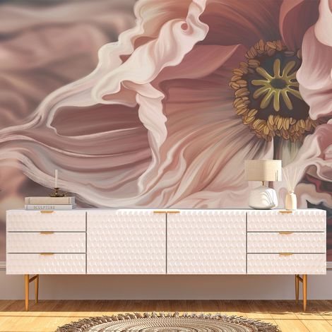 Papier peint panoramique - Fleur rose - 130 cm x 78 cm (1/4)
