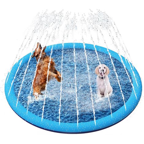Piscine pour chien, tapis pour chien de 150 cm d'épaisseur, résistant aux éclaboussures et antidérapant, de jardin pliable et portable (1/5)