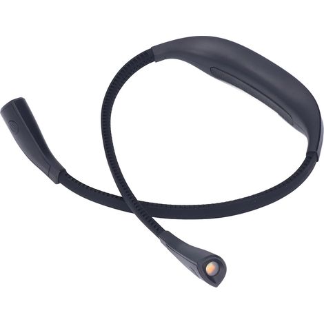 Augenschonende LED-Leselampe, USB-wiederaufladbare Nackenleuchte für Schüler, Außenbeleuchtung zum Joggen bei Nacht, schwarz (mit eingebautem Akku) (1/5)