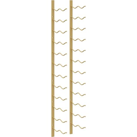 Wall Mounted Wine Rack for 24 Bottles Gold Iron vidaXL