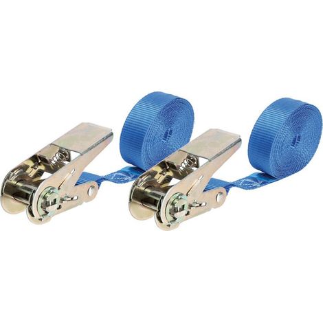 Set mit 2 Ratschengurten, Tragkraft 500 kg – 5 m x 25 mm (1/5)