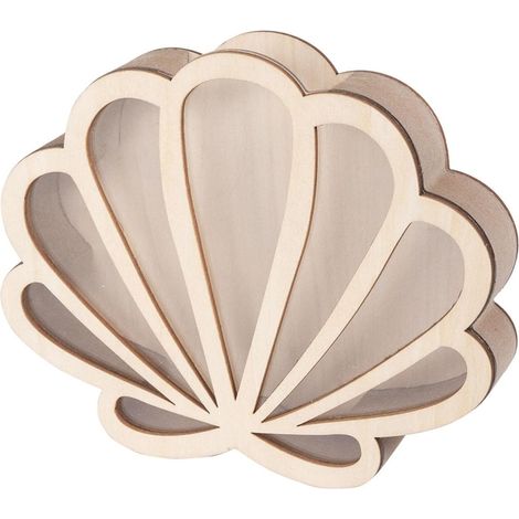 Boîte d'Exposition pour Coquillages Support De Collection D'Étoiles De Mer Pour Bureau Boîte Décorative En Forme De Coquillage Pour Maison Et Appartement (1/5)
