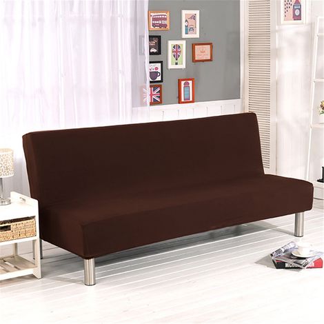 Housse De Canapé Lit Pliable - Housse Élastique Pour Futon Sans Accoudoirs - Tissu Polyester Extensible - Couverture Complète - 1 Pièce (1/3)