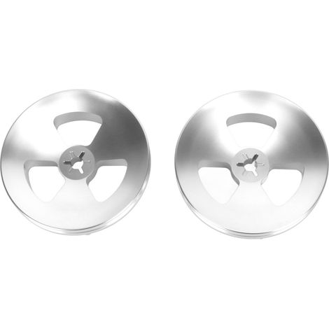 1 paire d'adaptateurs d'arbre optique NAB 1/4 pouce, base en aluminium poli, ouvre-bobine pour Studer ReVox pour DENON Silver (1/5)