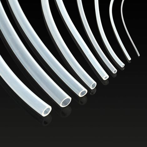 Tuyau Silicone Transparent 12mm x 18mm(DI x DE) Alimentaire,3mm d'épaisseur,longueur 2m, Tuyau pour la Chaîne de Production Alimentaire (1/5)