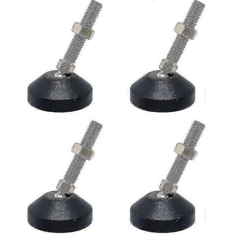 Pieds de table réglables avec tiges filetées, direction ajustable, adaptés à différents meubles. (1/5)