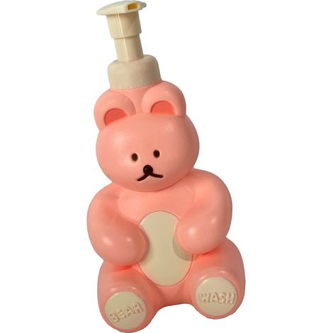 Flacon pompe à mousse en forme d'ourson mignon, grande capacité, distributeur de savon moussant pour visage, corps et mains, rose (1/5)