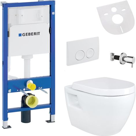 Hänge Dusch Wand WC Taharet Toilette Absperrventil passend für Geberit UP100 Vorwandelement (1/5)