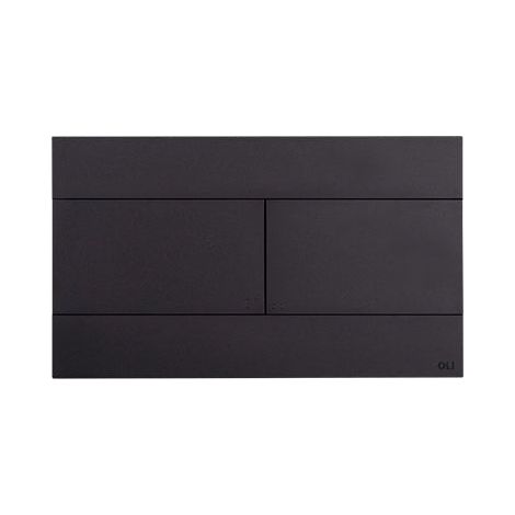 Oli Bouton de chasse d'eau - Modèle Slim - Noir Soft Touch - Élégance et Symétrie
