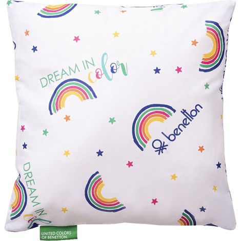 Benetton Cojín 30x30cm 300gr 100% algodón , colección Rainbow (1/5)