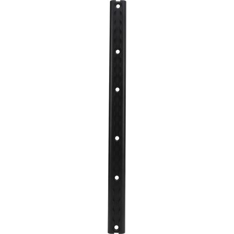 Rail de rail en L avec trou percé pour sécuriser les charges, arrimage robuste, ligne aérienne en aluminium pour camions, remorques, noir, 60 cm (1/5)