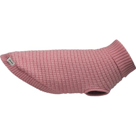 Pull pour Chiens Modèle Automne. Pull Chaud Col Haut, Trou Laisse et Passants Pattes Arrière Beige, XL - Longueur Dos 50 cm