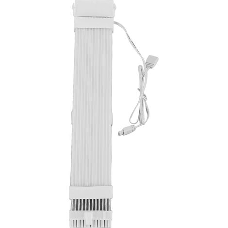 Câble d'extension d'alimentation RGB adressable, compatible 5 V, 3 broches, synchronisé, câble d'alimentation ARGB 18 AWG pour carte mère 24 broches d'ordinateur de bureau, câble néon ARGB (1/5)