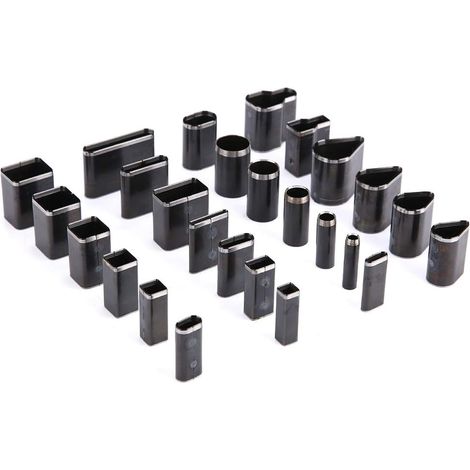 Ensemble d'outils de Perforation pour le Cuir, 26 Pièces, Perforateur pour Cuir Multi-formes, Outil de Poinçonnage Creux Multi-formes, Maroquinerie (1/5)