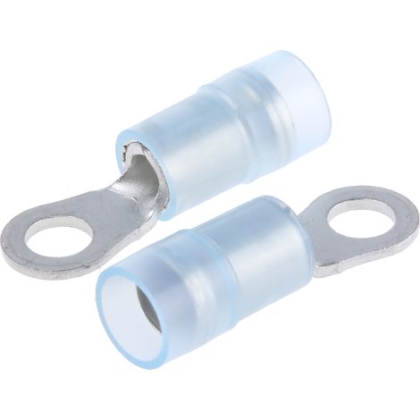 Cosses à œillet RS PRO, Isolé, Bleu, 2.5mm², M3.5 (6), 6.6mm