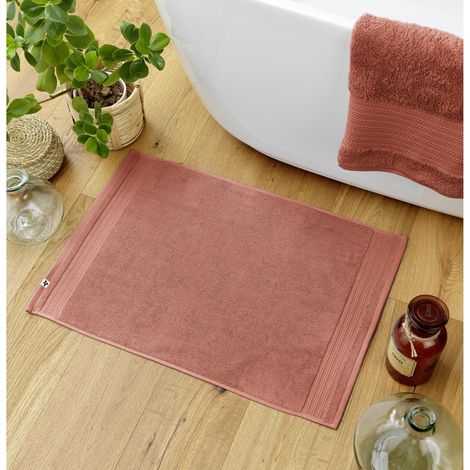 Tapis de bain coton 600 grammes 50 x 70 cm Garance Orange (1/4)