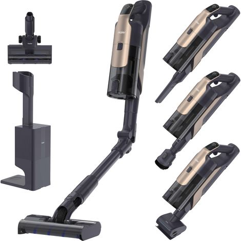 Haier HCVM5550PX 0LL Stabstaubsauger Akku Trocken HEPA Beutellos 0,85 l 650 W Schwarz, Bronze 4 Ah