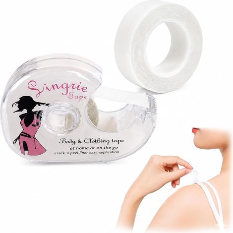 5m Double Sided Tape for Clothes, with Dispenser and Refill 5 m (1/5)