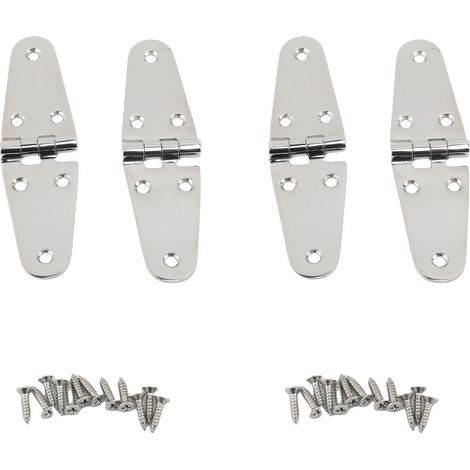 Charnière marine et vis 316 inox 6 trous – Bateau quincaillerie porte 4 sets, qualité marine (1/4)