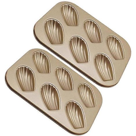 2-teilige Madeleine-Form, antihaftbeschichtet, ofenfest, goldfarben (1/5)