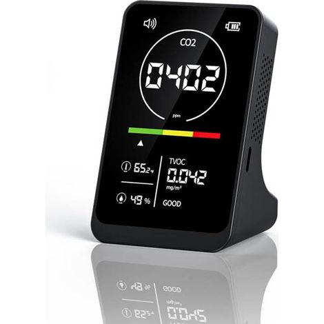 Capteur Infrarouge NDIR CO2, Détecteur de Qualité de L'Air, Moniteur de Température et D'Humidité Du Dioxyde de, Analyseur de Gaz Numérique (1/5)
