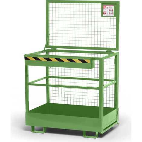 R+R Industrietechnik Arbeitskorb Typ RAK 1200x800x1910mm RAL6011 Resedagrün