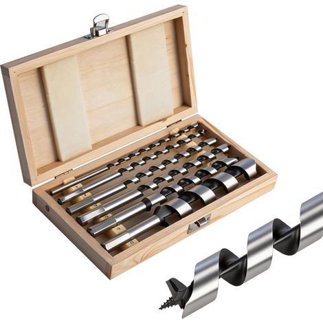 Set de 6 perceuses à bois Ø6-25x230mm, Foret long avec embout hexagonal (1/5)