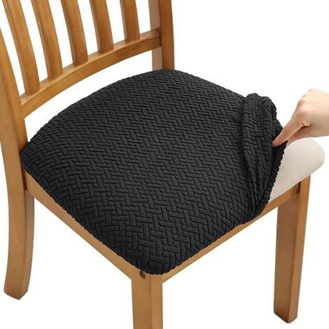 Removable and Washable Jacquard Stretch Chair Covers for Dining Room (4 pcs) (1/5)