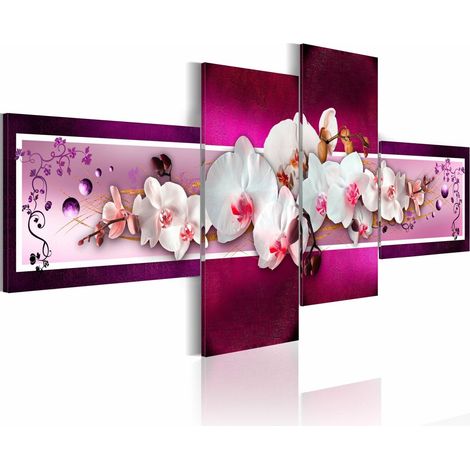 Tableau orchidées romantiques - 200 x 90 cm (1/4)