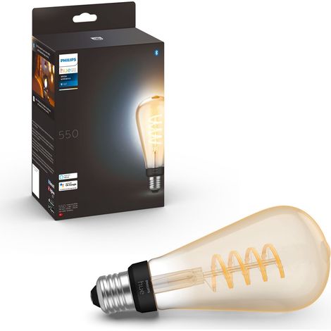 Philips Hue White Ambiance, ampoule LED connectée E27 Filament ST72, compatible Bluetooth, fonctionne avec Alexa, Google Assistant et Apple Homekit (1/5)