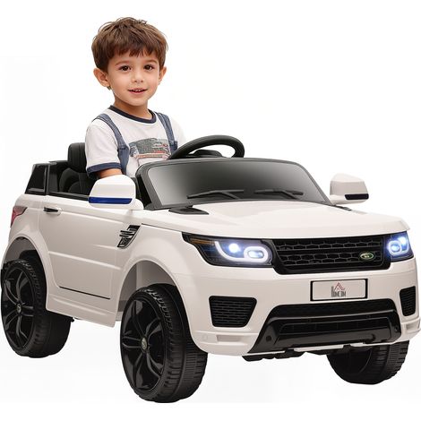 Voiture électrique SUV 12V enfant 3-6 ans 2 moteurs télécommande 110x68x52 cm, blanc