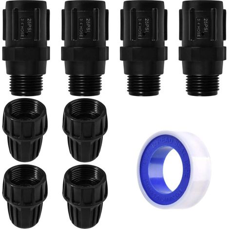 25 Psi Kit adaptateur de robinet régulateur de pression pour irrigation goutte à goutte Réducteur pression Vanne à faible débit Idéal pour les systèmes d'irrigation Distribution Régulateur (1/4)