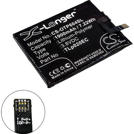 NX - Batterie téléphone, smartphone, GSM pour Alcatel 3.85V 1900mAh - TLP020EC (1/2)