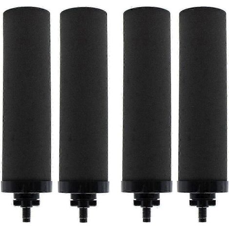 Lot de 4 filtres de rechange à charbon actif noir BERKEY BB9-2 pour système de filtration d'eau par gravité (noir) (1/5)