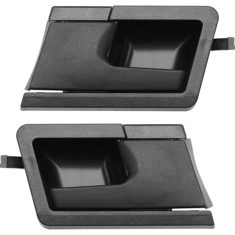 par de manijas interiores de puerta delantera de coche, izquierda y derecha, compatibles con Transporter T4 1990-2002, 701837020U71 y 701837019U71, piezas de plástico para coche, color negro. (1/5)