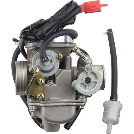Carburateur de remplacement PD24J 24 mm pour moteurs GY6 4 temps 125 cm³ et 150 cm³ (quad, kart, cyclomoteur et scooter). (1/5)