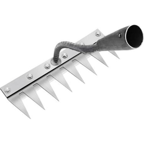 Râteau de Désherbage Multifonction en Métal, Râteau De Jardin 8 Dents, Râteau De Jardin Portable pour Désherber, Outillage De Jardin pour Désherber/Ameublir/Semence (sans Manche) 8 Dents (1/4)