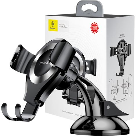 Supporto per telefono da auto Baseus Osculum Gravity (argento)