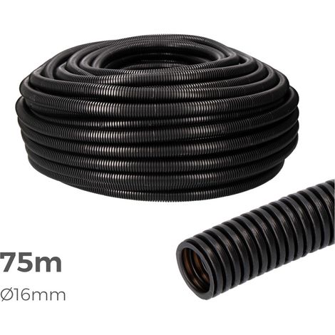 Tubo Electricidad 25Mm 75Mt Corrugado Aiscan Negro C C25 75 Mt