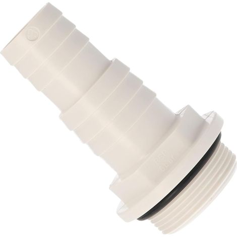 Raccord de tuyau en PVC I Raccord de tuyau avec joint torique & filetage extérieur 1 1/2" I Adaptateur pour conduite de Ø 32-38mm I Pièces de rechange I Accessoire de piscine (1/5)