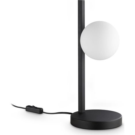 Ideal Lux Lampada da tavolo moderna Binomio 1 luce G9 nero metallo vetro
