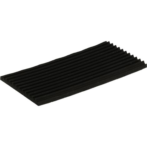 Antiscivolo antivibrazione in gomma nera 35x70 mm. spessore 2,5 mm. 4 pz.
