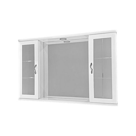 Cloe-Spiegel 2 Spiegeltüren - Weiß 94,5x60,5x16 (1/2)