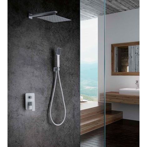 IMEX GPE006/BL DUBLIN Conjunto de Ducha Empotrado Monomando Blanco Mate - ref: GPE006/BL (1/4)