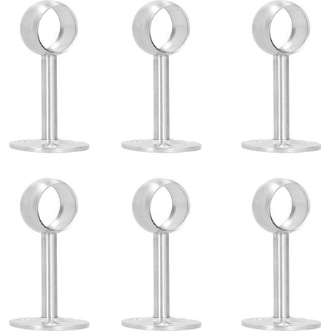 Support de rideau Haofy Easy Attachment avec trous pré-percés, en acier inoxydable, robuste et facile à installer, idéal pour les barres de douche et les barres porte-serviettes, parfait pour la cuisi (1/4)