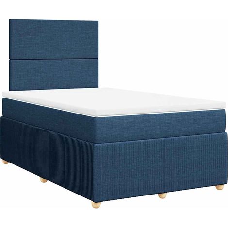 Maison Exclusive - Giroletto a Molle con Materasso Blu 120x190 cm in Tessuto (1/5)