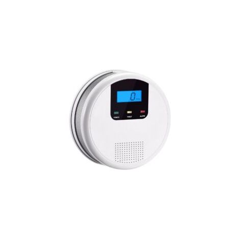 Rilevatore di monossido di carbonio EN 50291:2018, allarme monossido di carbonio con pulsante di test e indicatore di stato a LED, rilevatore di CO con batteria sostituibile e schermo LCD - Crezuo